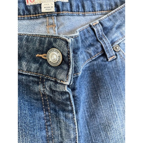 Burberry Womens Capri jeans pants size 8 inseam 22in blue EUC distressed - Picture 9 of 12